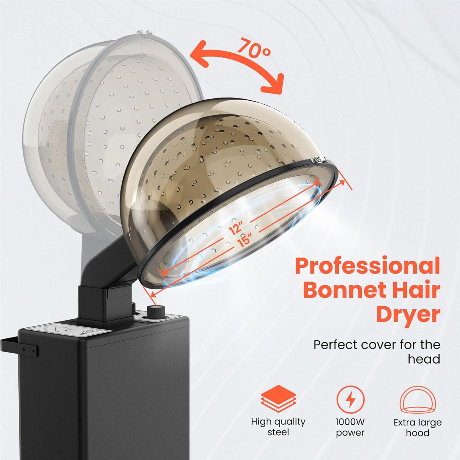 Amazon.com: Hooded Hair Dryer, 1000W Hair Dryer Stand for Salons